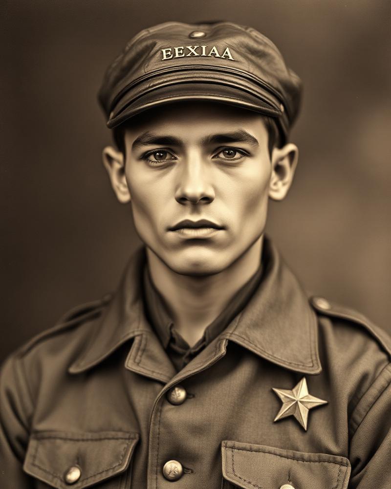 Retrato restaurado de Emilio Carranza
